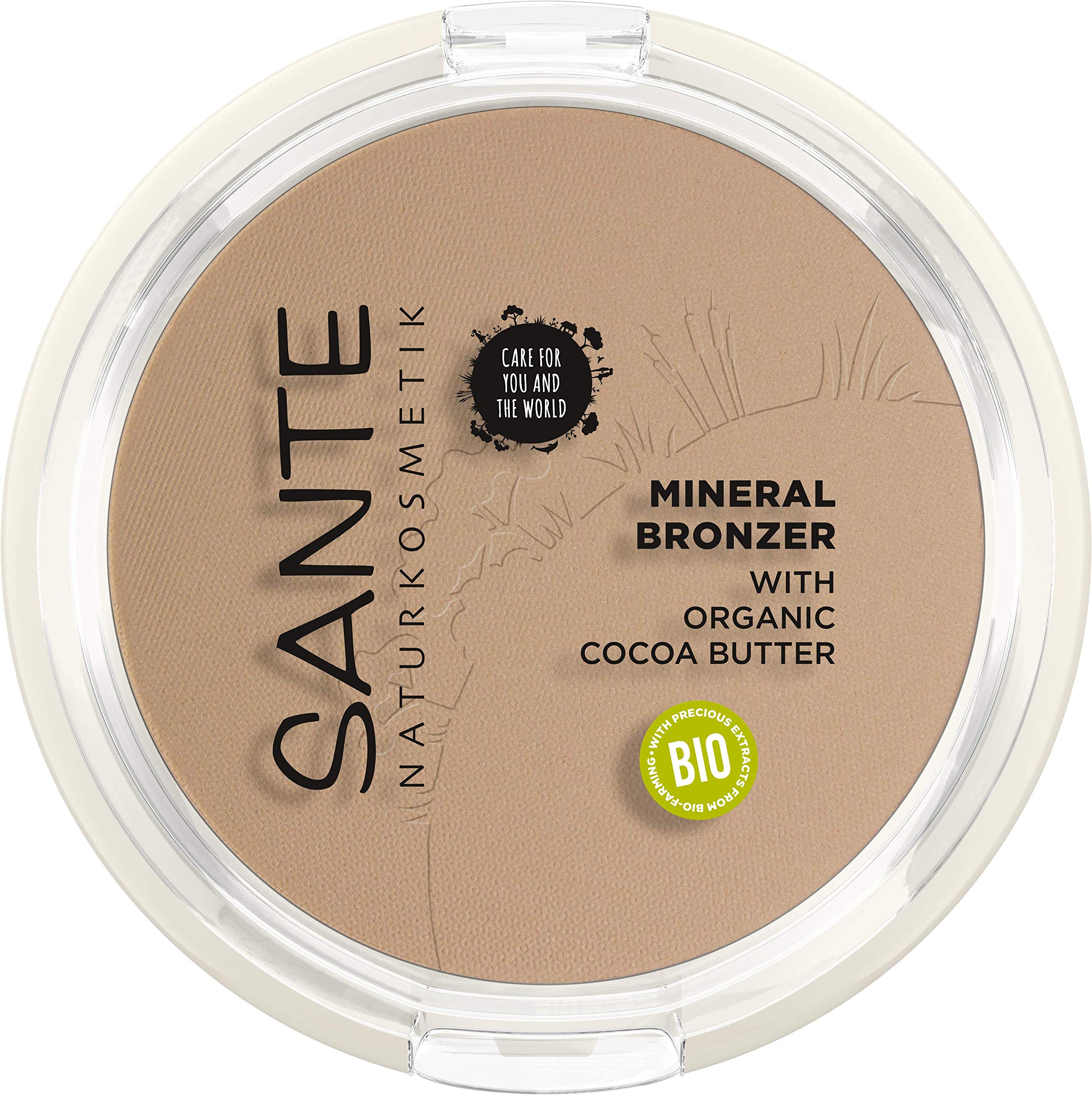 SANTE Naturkosmetik Mineral Bronzer, Contouring & Bronzer Powder, Light-reflecting Pigments for the Perfect Glow, with Valuable Organic Extracts, Natural, Vegan, 9 g
