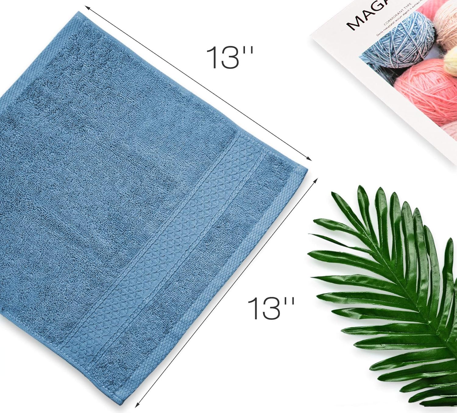 Cleanbear Face-Cloth Washcloths Set,100% Cotton, High Absorbent, 6-Pack 6 Colors, Size13 x13-deep Color: Home & Kitchen
