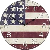 La Crosse 404-2631F 12 in. Americana Decorative Quartz Analog Wall Clock