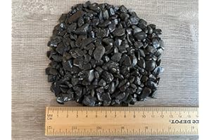 GAF TREASURES 2 oz Lot Natural Black Tourmaline Semi Tumbled Gemstone Chips, Crushed Mini Crystals, Undrilled Crystal Chips (Black Tourmaline)