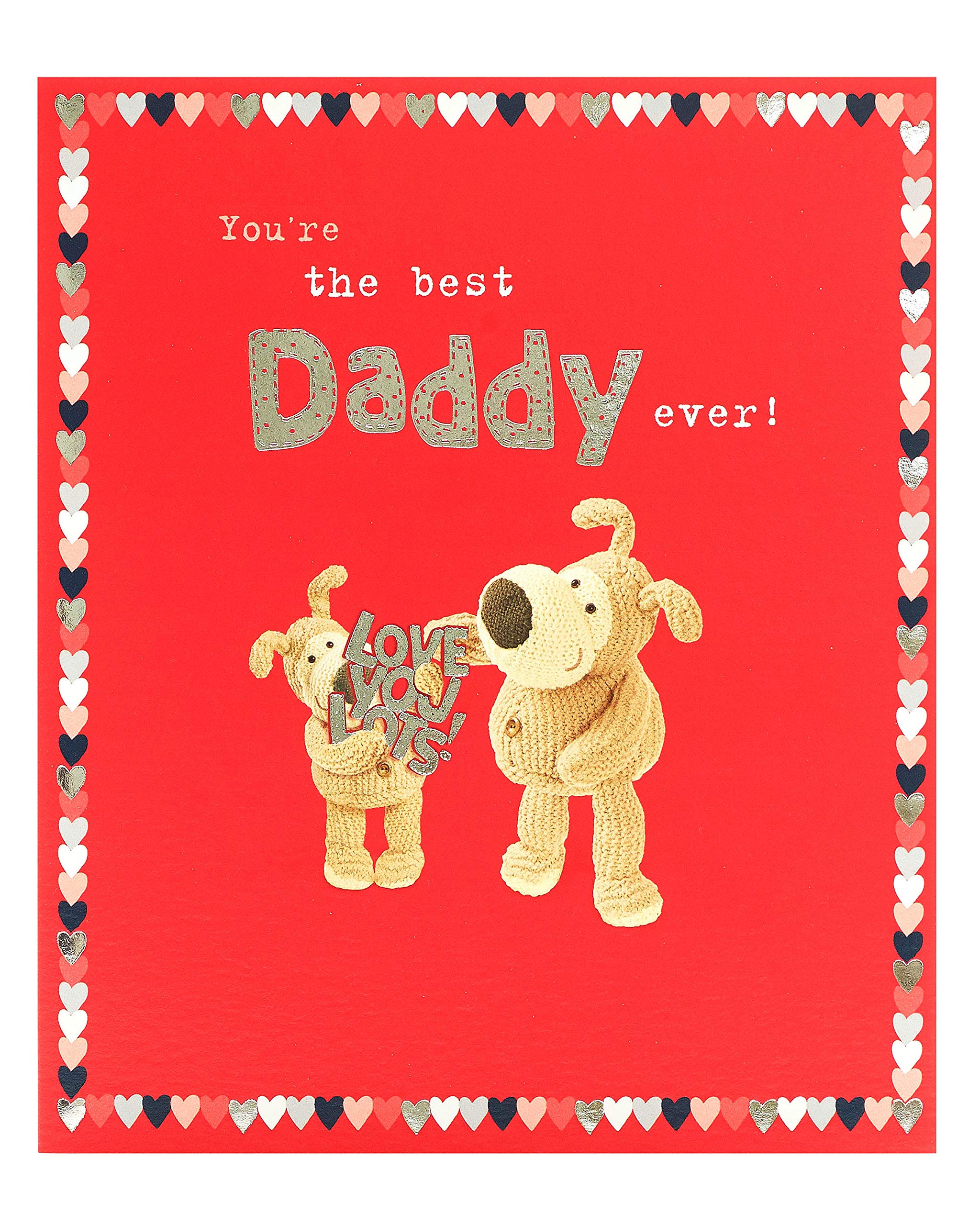 Boofle Cute Valentine's Day Card for Daddy, Her, Red