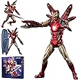 LonullyMege Ironman MK85(Deluxe Version) Action Figure-7inch Light with Chest and Eyes Metal Painting Collectable Model-20 Jo