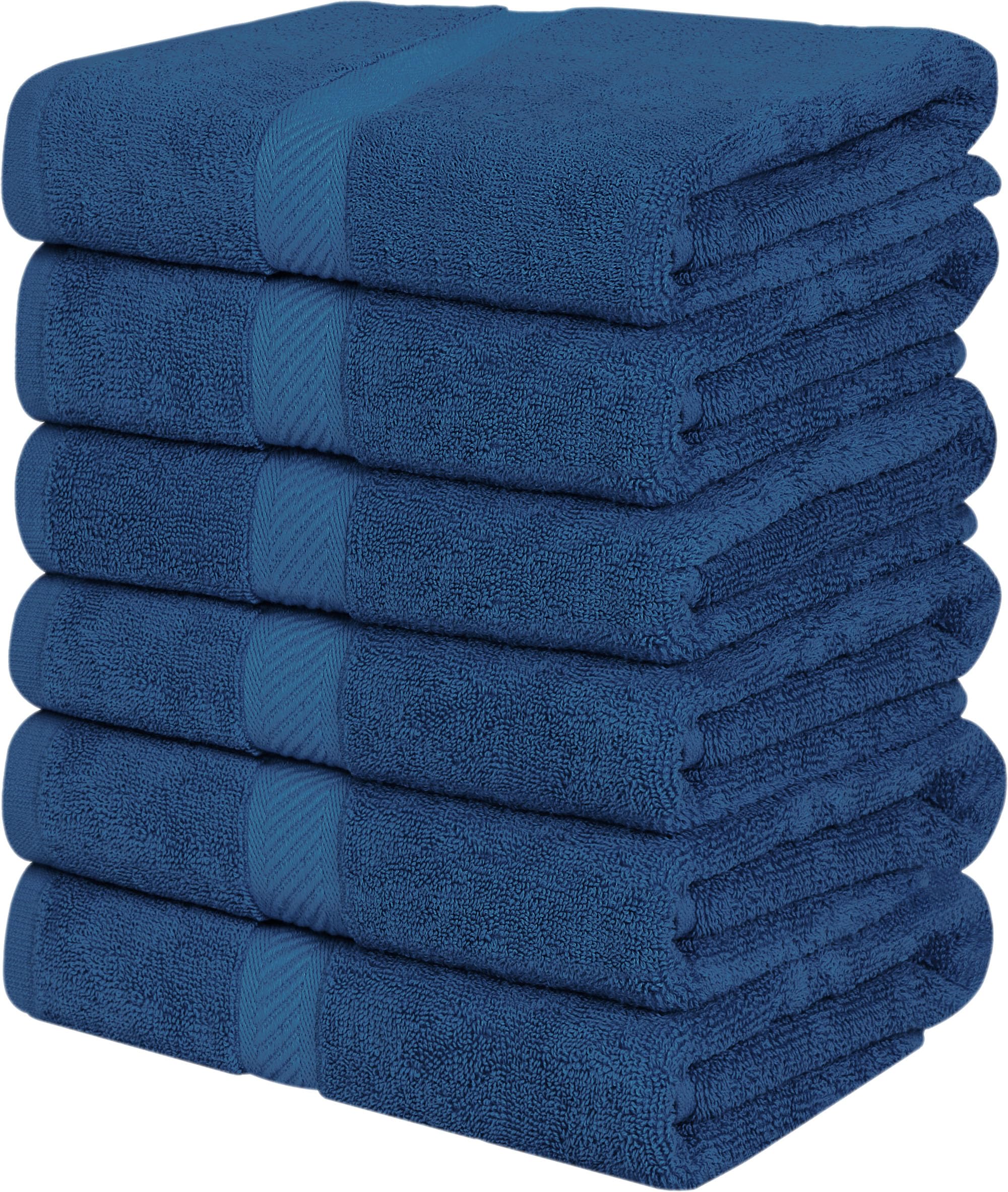 Photo 1 of Utopia Towels 6 Pack Small Bath Towel Set, 22 by 44 Inches, 500 GSM 100% Ring Spun Cotton, Lightweight and Highly Absorbent Quick Drying Premium Towels for Hotel, Spa and Bathroom, Navy