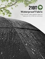 TECKNET Golf Umbrella Large 68 Inch Windproof Double Canopy Automatic Open Black view 4