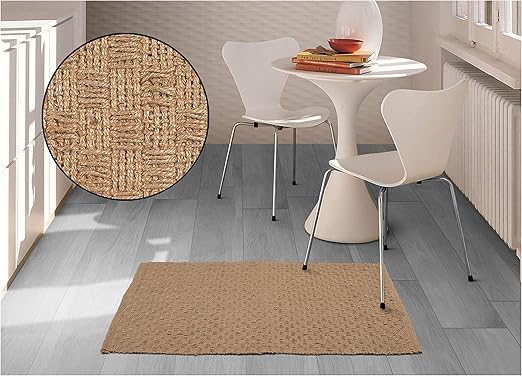 Amazon Com Natural Jute Rug 2x3 Hand Woven By Skilled Artisans