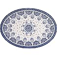 Bico Blue Talavera Ceramic 16 inch Oval Platter, Microwave & Dishwasher Safe