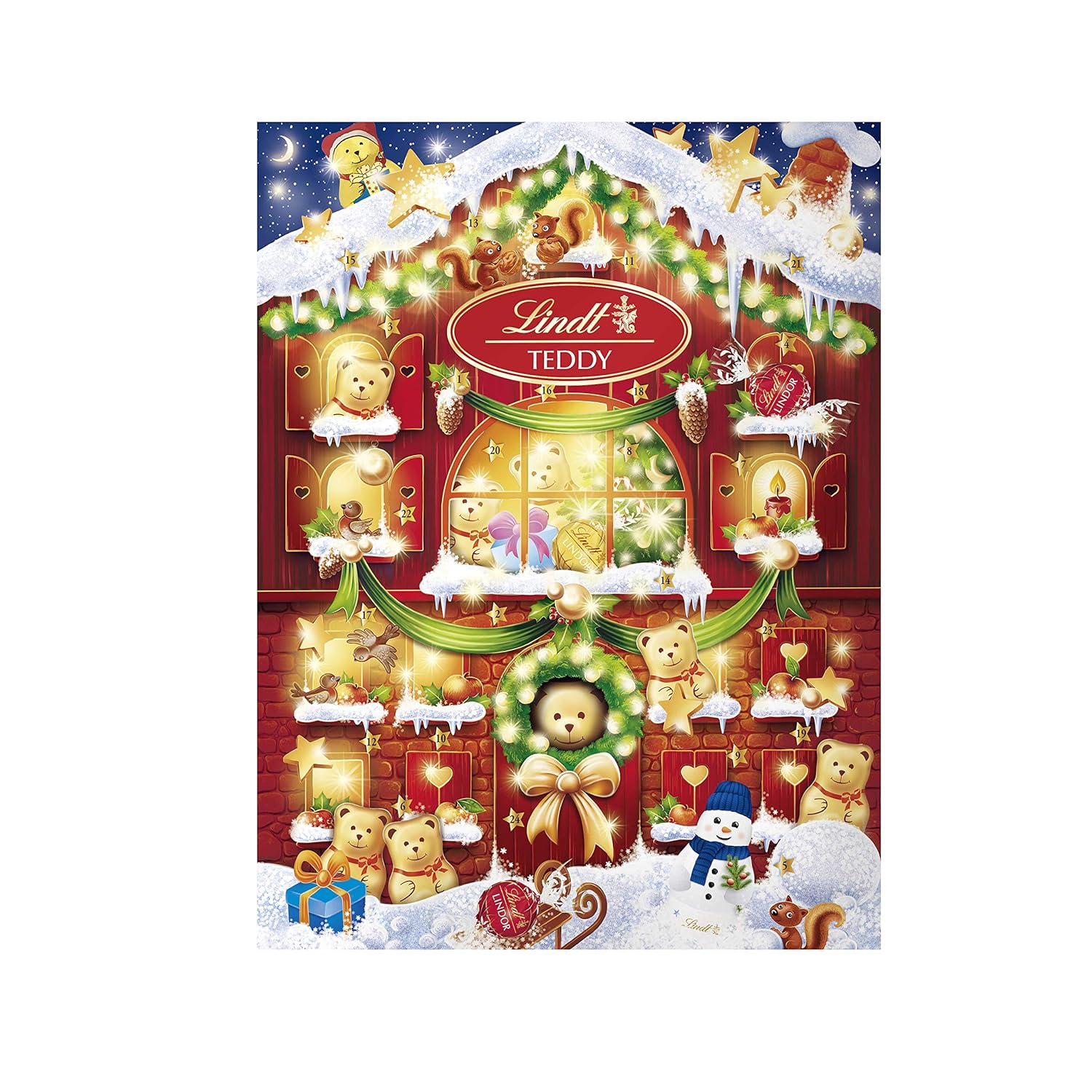 Amazon Lindt Holiday Teddy Bear Advent Calendar Great For Holiday Gifting 6 1 Ounce