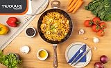 nuovva Non Stick Frying Pan Induction Saute Pan 28cm with Lid Copper Marble view 7