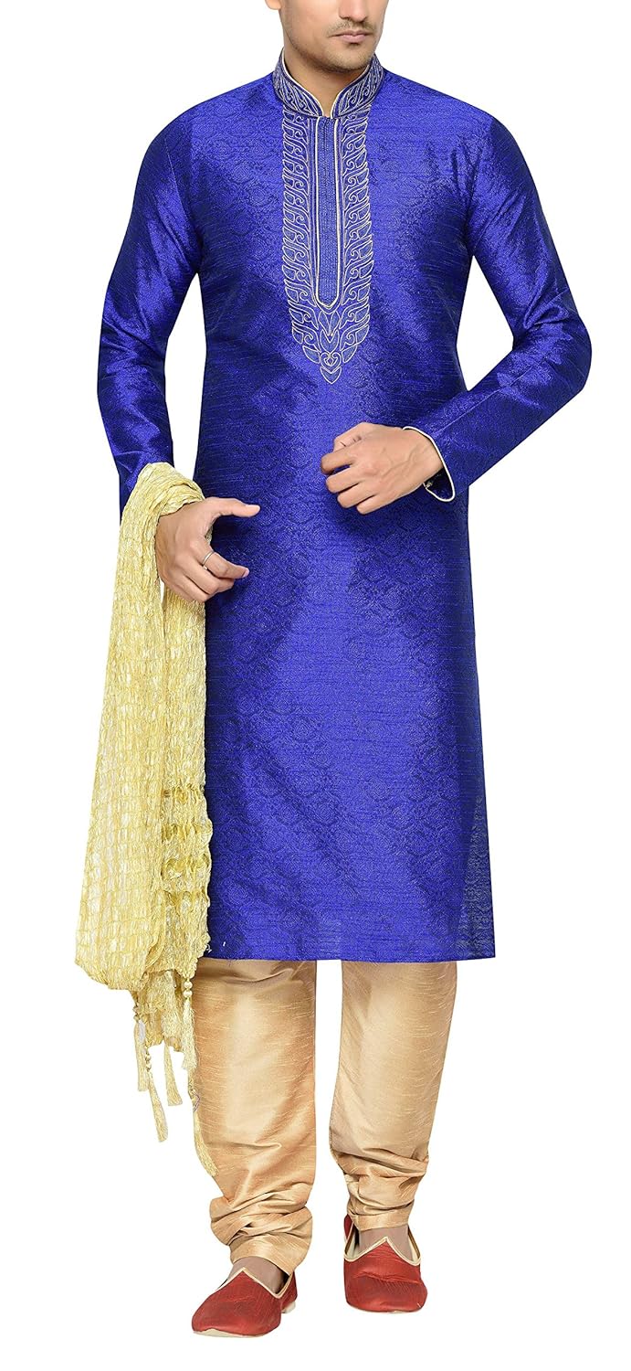 indian poshakh men's brocade sherwani