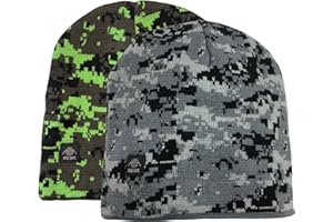 N'Ice Caps Kids Beanie Hats 2-Pack Double Layered Knit Winter Warm Boys Girls