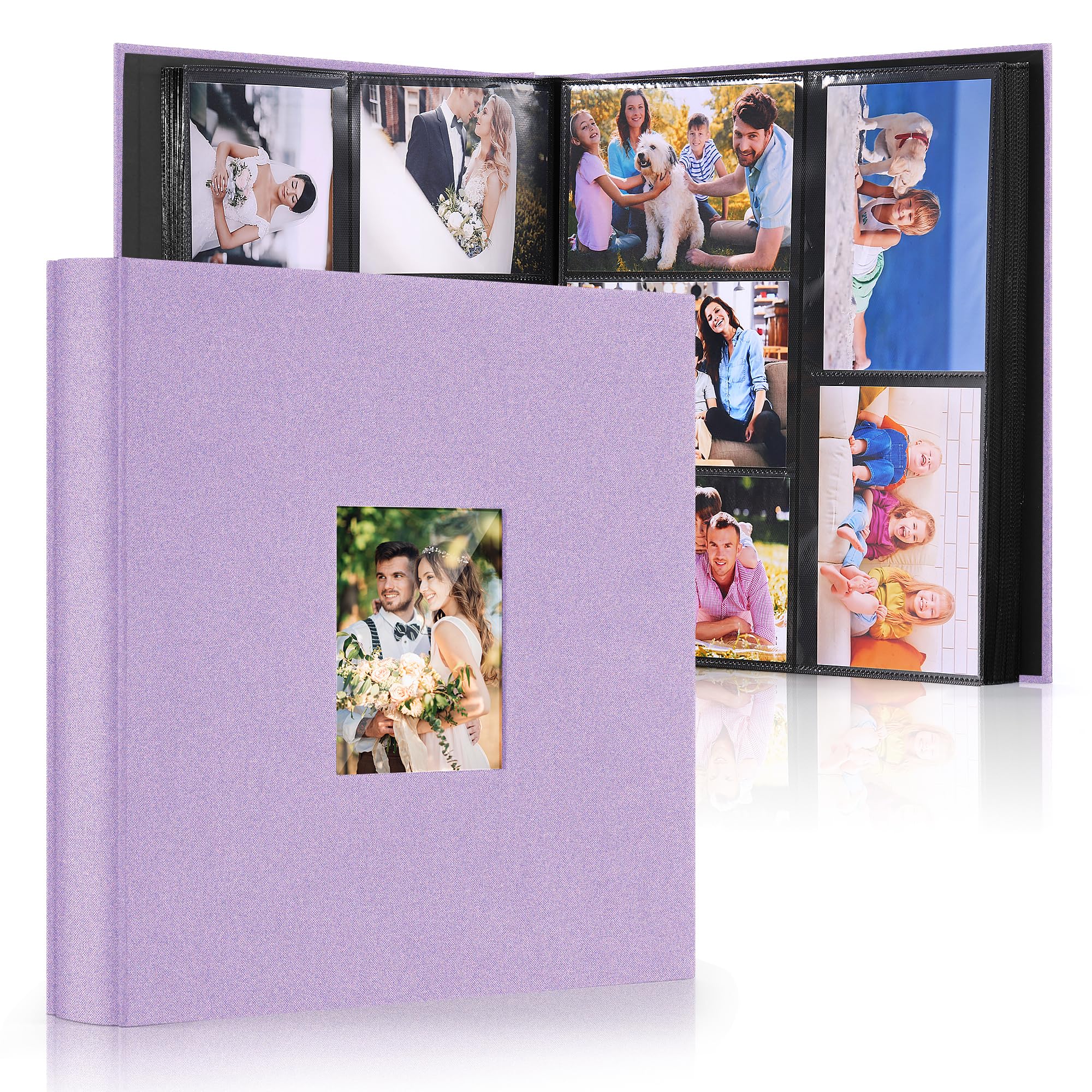 DazSpirit Photo Albums 6x4 Inch 600 Pockets Slip In, Customizable Linen Cover 10x15cm Photo Album, Large Capacity, Slip-in Pockets, Ideal for Wedding Albums, Family Photo Books and Travel Memories