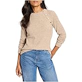 NIC+Zoe Womens Petite Soft Thermal Button Top