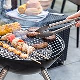 George Foreman Portable Charcoal BBQ 34cm Chrome Grill Adjustable Vent view 7