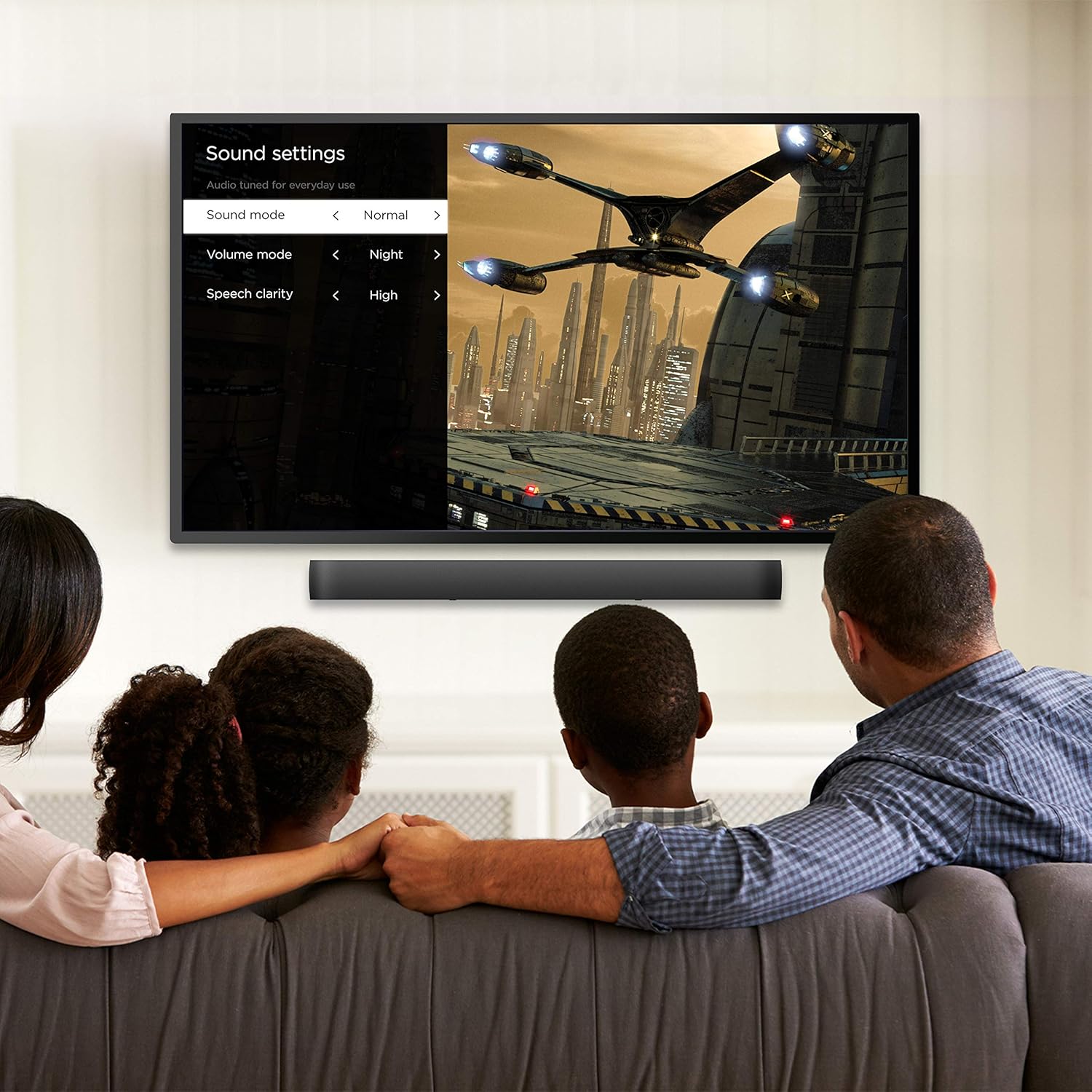 Roku Smart Soundbar, 4K/HD/HDR streaming media player & exceptional audio includes Roku voice remote: Electronics