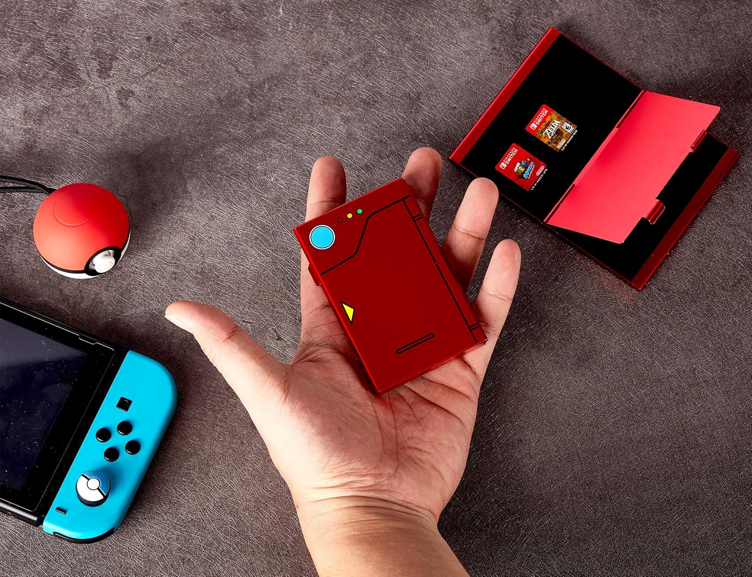 Funlab Premium Game Card Case for Nintendo Switch, Portable Aluminum Games Storage with 6 Cards Holder for Travel Carrying – Red: Electronics