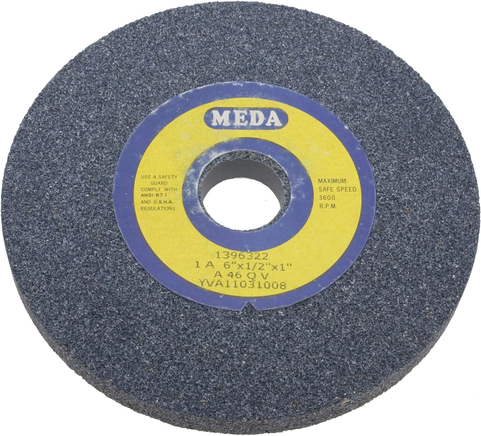 Meda 7 X 1 X 1 Medium 46 Grit Grey Bench Grinding Wheel