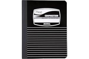 Mead Composition Notebook, Wide Ruled Paper, 9-3/4" x 7-1/2", 100 Sheets per Comp Book, Black/White (09920)
