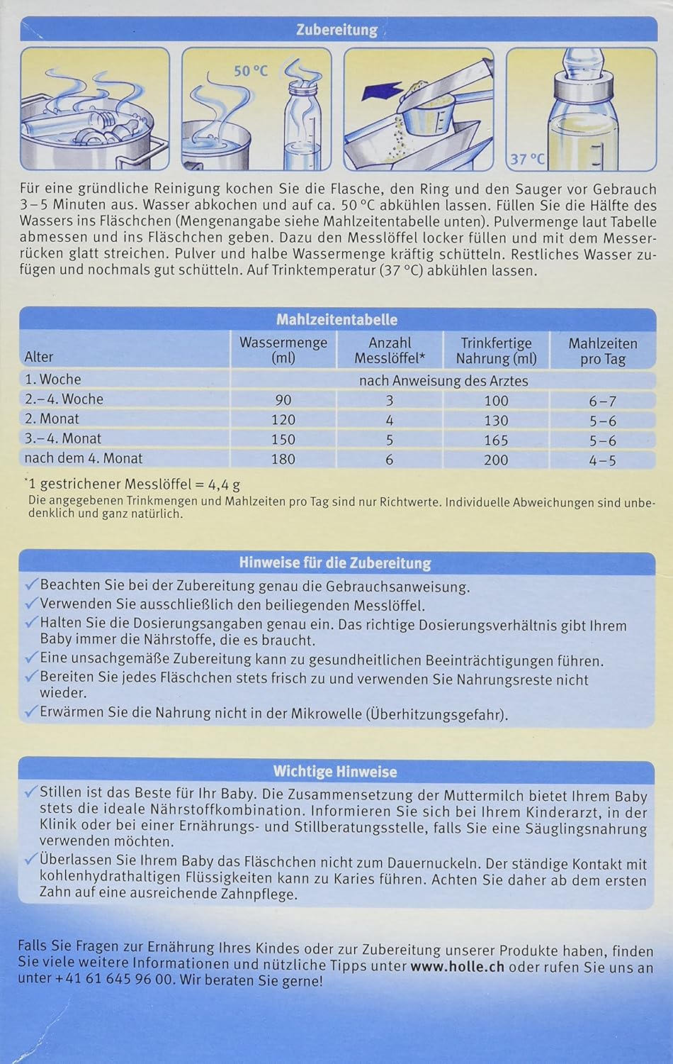 Holle Bio Anfangsmilch 1 1er Pack 1 X 400 G Amazonde