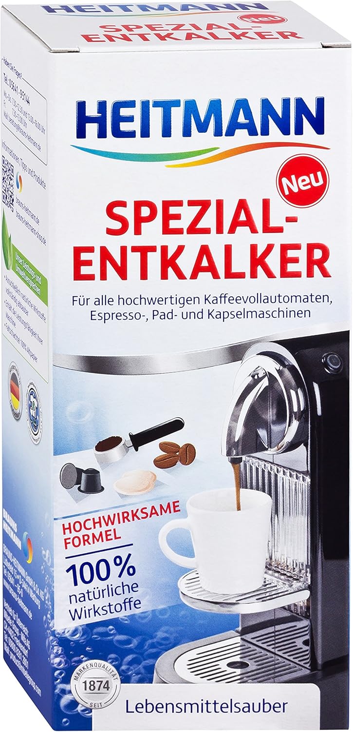 Heitmann Kaffeevollautomaten Entkalker Kalkloser Fur Kaffeemaschinen Espressomaschinen Padmaschinen 250 Ml Amazon De Drogerie Korperpflege