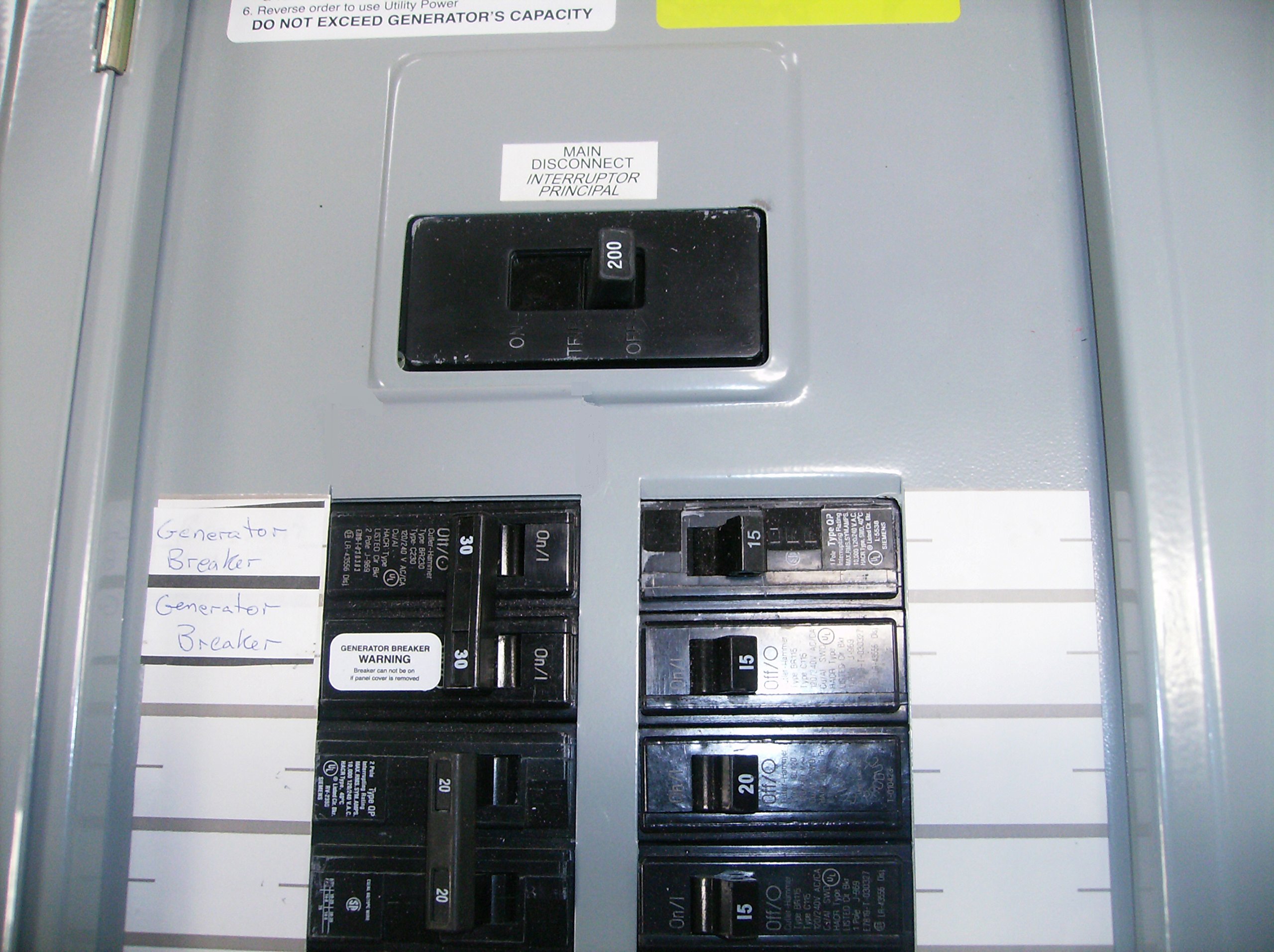 EATBR200A Cutler Hammer or Challenger Generator Interlock Kit BR