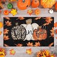Amazon.com : Moucuny Thanksgiving Doormat Fall Pumpkin Floor Mat Autumn ...