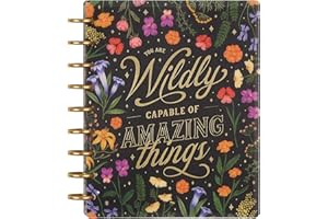 THE HAPPY PLANNER Happy Planner Disc-Bound Planner Jan.–Dec. 2026, Includes 3 Extra Months and 2 Sticker Sheets, Classic Size, 7" x 9.25", Dashboard Layout, Grounded Magic