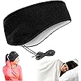 CozyPhones Sleep Headphones - Over Ear Headphones from Ultra Thin Cool Mesh Wired for Side Sleepers, Meditation, Running, Laptop, and Phone - Black Lycra