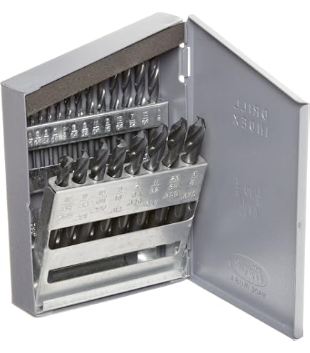Viking Drill 13-Piece Stub Length Drill Bit Set – 135° Split Point, Black Oxide, Heavy Duty, 1/16″ To 1/4″