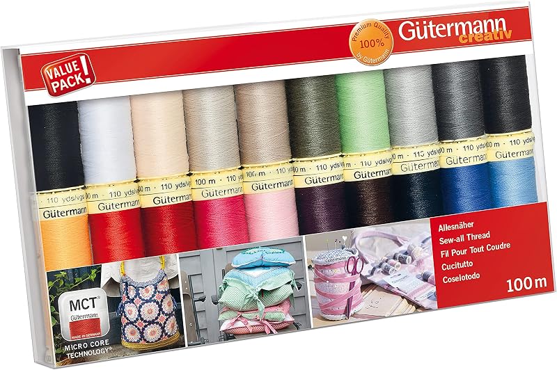 Gütermann Sew-All Thread Set 100m Pack of 20 Reels