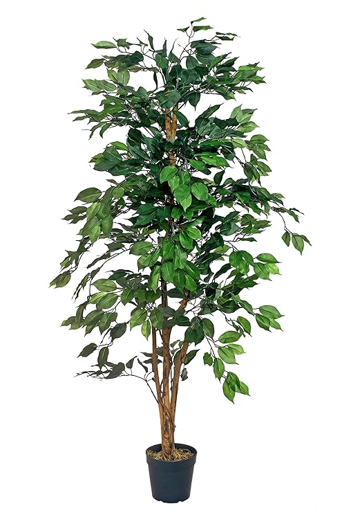 McPalms Ficus Kunstbaum grün 1,65 m Kunstpflanze