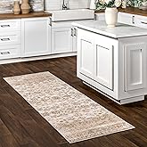 nuLOOM 2'6" x 8' Machine Washable Stain-Resistant Area Rug with Non Slip Backing, Low Profile for Living Room, Bedroom, and D