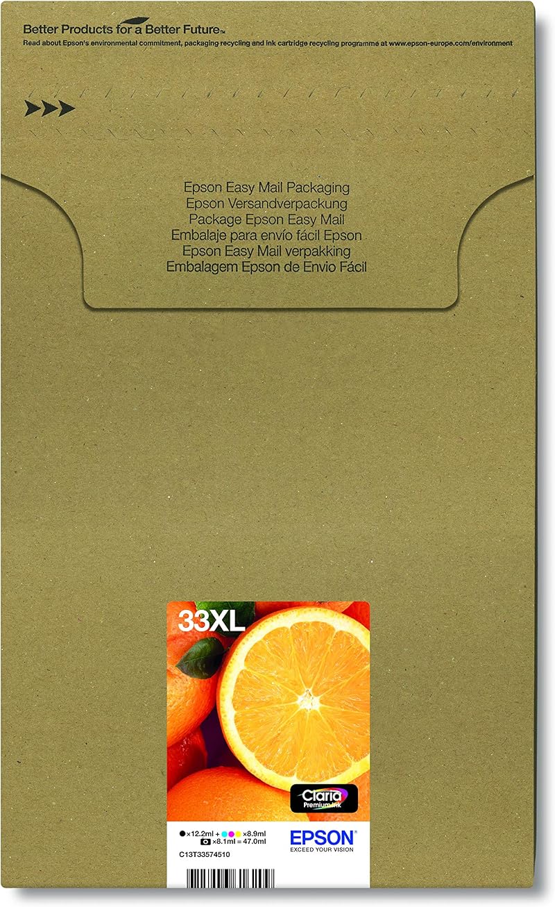 Epson 33XL Oranges High Yield Multipack Claria Premium Ink 4 Colour