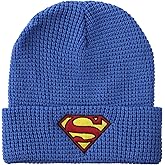 Superman Superman Logo Embroidery Waffle Knit Cuff Beanie