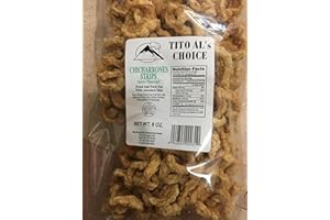 TITO AI'S CHOICE Tito Al's Choice Chicharrones (Fried out Pork Fat w/Attached Skin) 8 Oz / Pack of 2 (Garlic Flavored)
