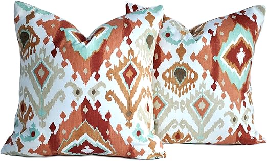 Amazon Com That Dutch Girl One Fall Ikat Pillow Cover 20 Cushion