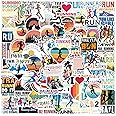 Amazon.com: 105PCS Running Stickers Bulk, Run Sports Motivational ...