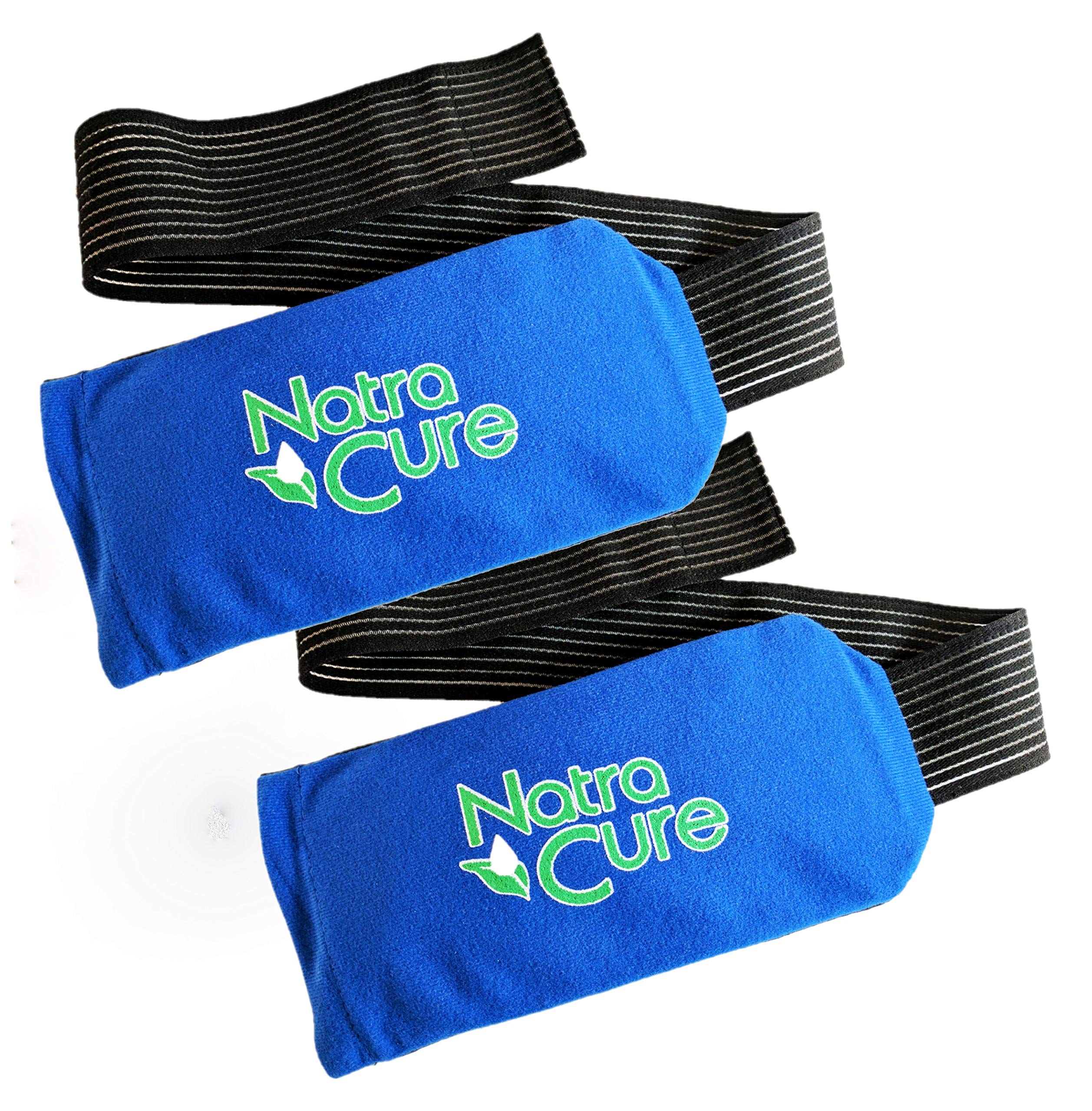 NatraCure Universal Cold Pack Ice Wrap - Cold Ice Pack w/Strap for Injuries - Reusable Cold Ice Pack for Shoulder, Neck, Head, Ankle, Leg, Foot, Hand, Wrist, Arm, Elbows & Ice Wrap for Knees - 2 PK
