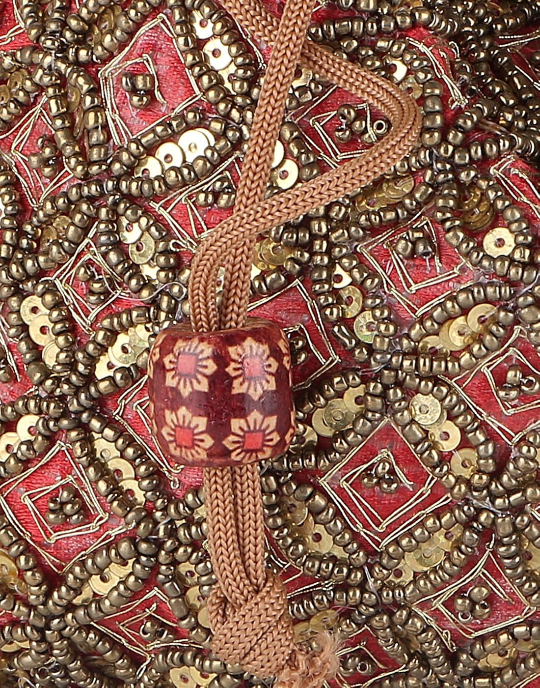 fashiondrobe women's broad potli (red)(fdbp002)