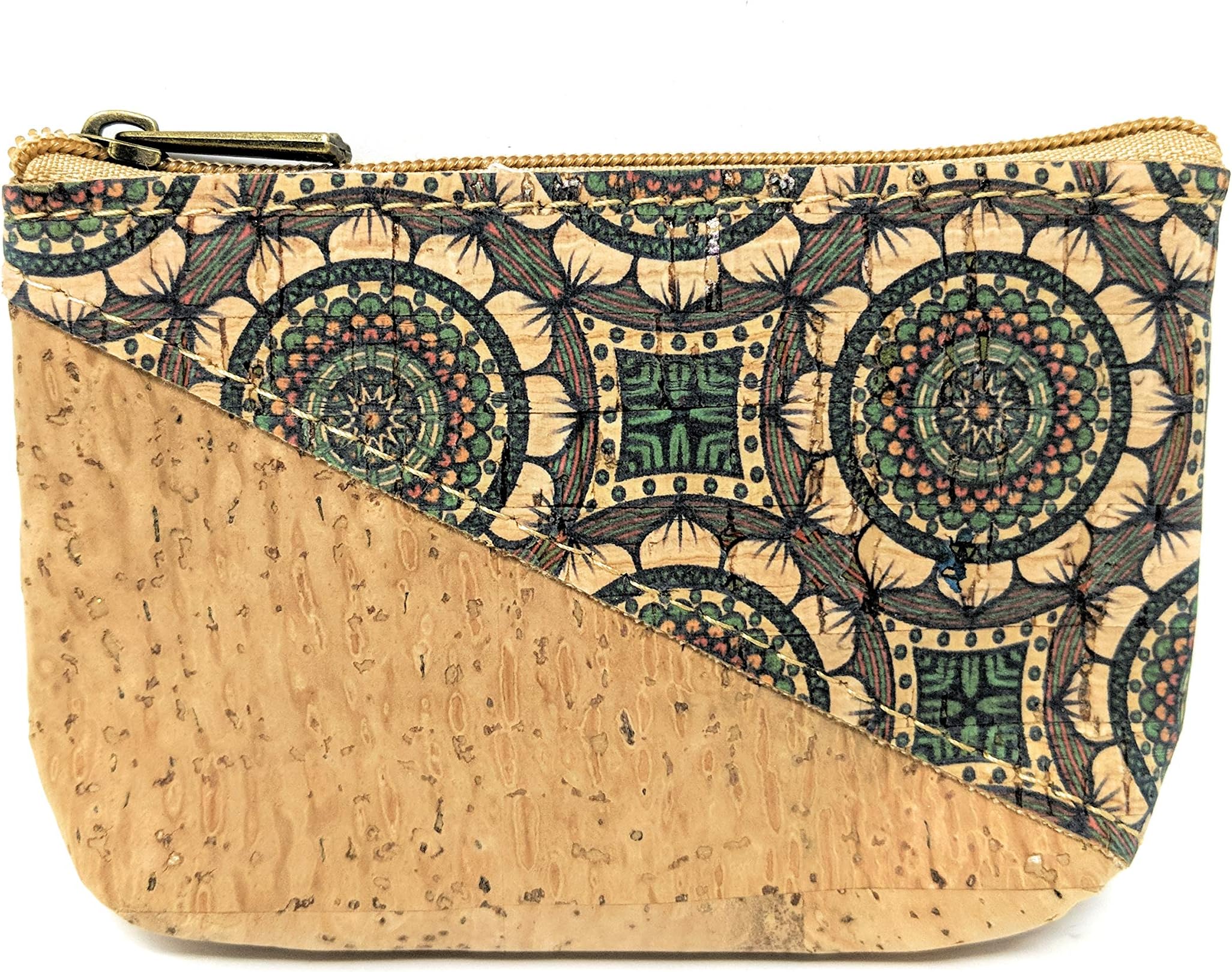 Coin Purse for Women - Handmade in Portugal from Cork - Cork Street Zippered Small Change Pouch