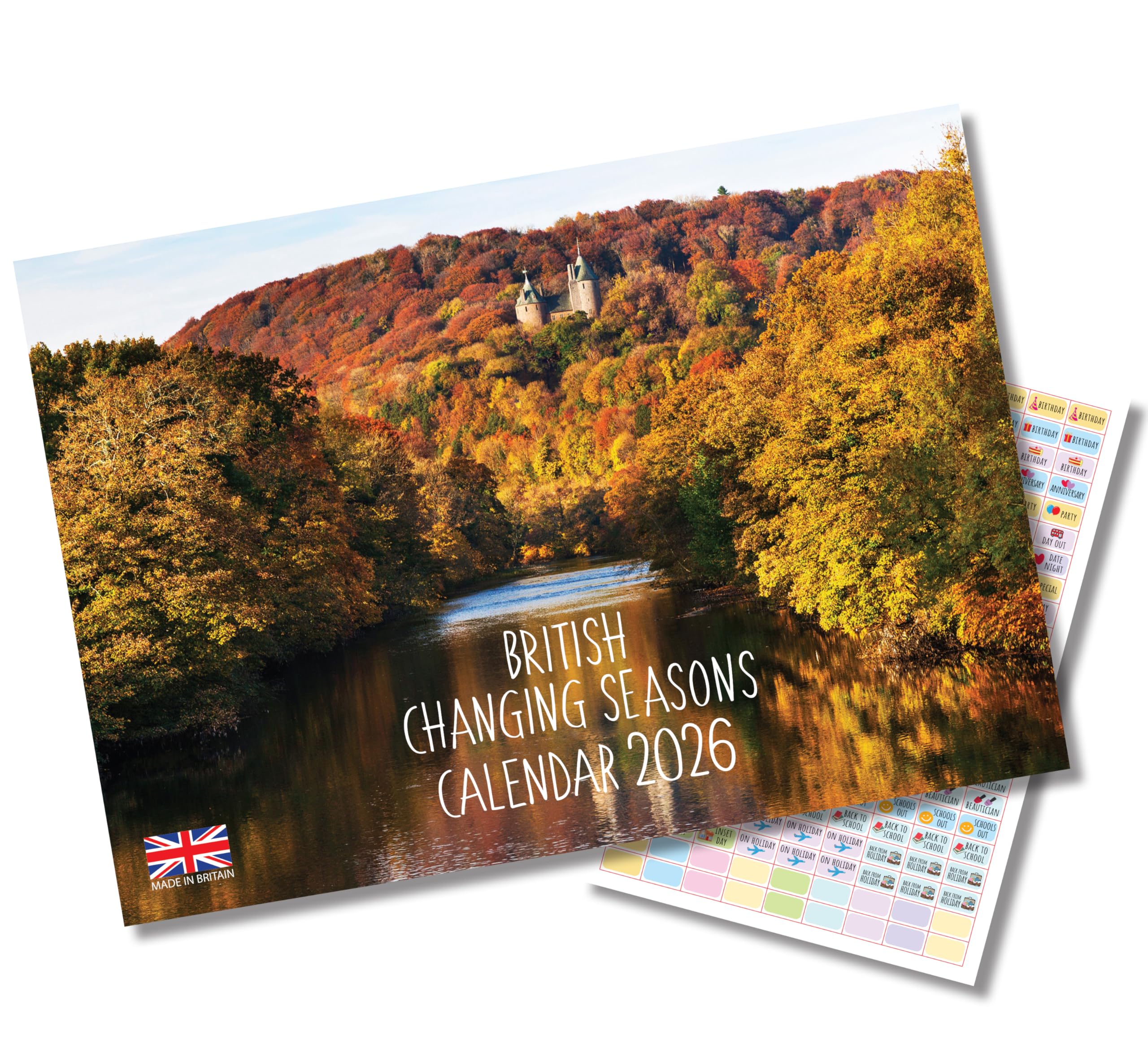 2026 Calendar - Calendar 2026 UK A4 Changing Seasons. One Month to View. A3 when open. Wall Calendar by Absolutely Yours.