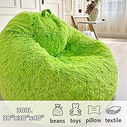 LIFEREVO Fluffy Bean Bag Chair Cover