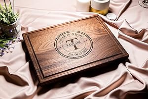 Personalized Cutting Board, Custom Wedding, Anniversary or Housewarming Gift Idea, Wood Engraved Charcuterie, for Couples and