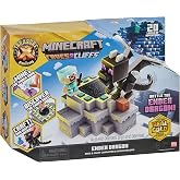 Treasure X Minecraft Caves &amp; Cliffs Ender Dragon. Mine &amp; Craft Character . Mine, Discover &amp; Craft with 20 Levels of Adventure, Will You find The Real Gold Dipped Treasure?