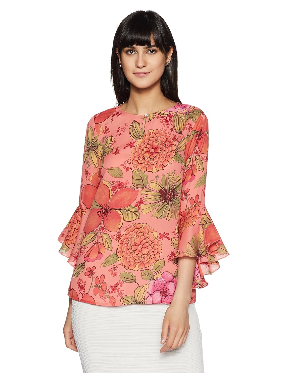 styleville.in women's floral regular fit top