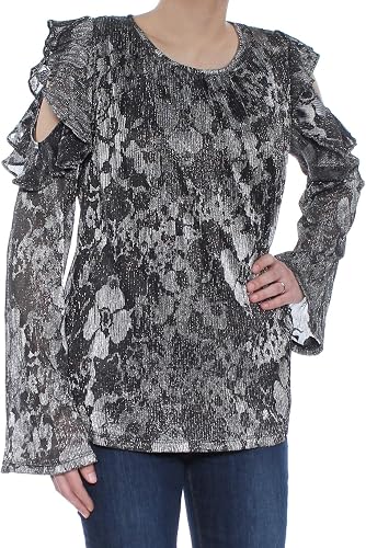 silver cold shoulder top