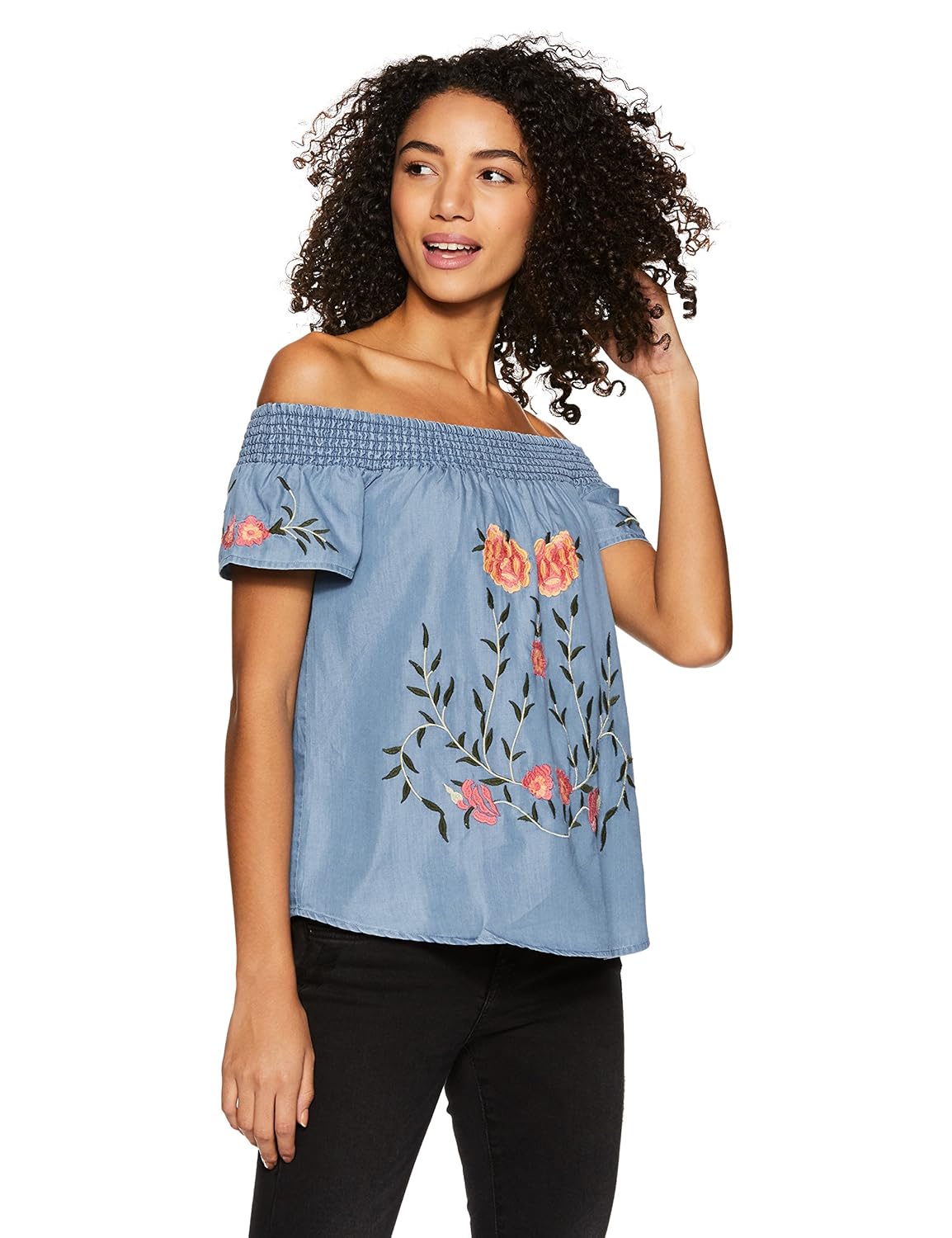 dj&c by fbb women's plain regular fit shirt