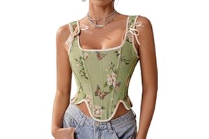 Alivila.Y Fashion Womens Sexy Vintage 1920s Renaissance Lace Trim Corset Bustier