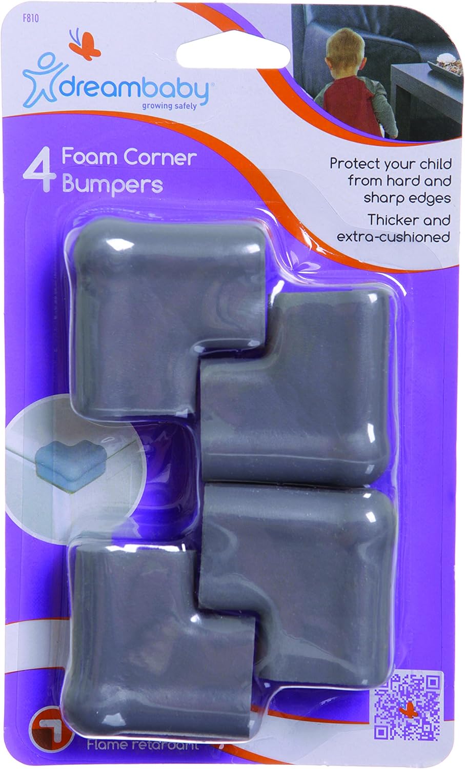 Dreambaby Foam Corner Bumpers (Pack Of 4, Grey) BigaMart