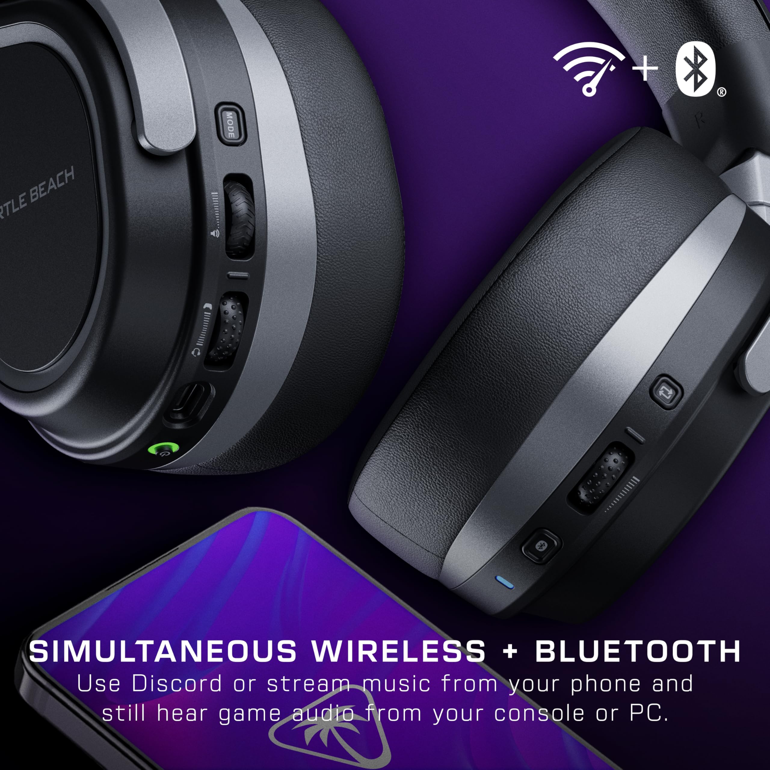 Turtle Beach Stealth 700 Kabelloses Multiplattform-Gaming-Headset für Xbox Series X|S, Xbox One, PC, PS5 und Mobilgeräte, Schwarz 3