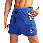 G Gradual Men's Running Shorts with Zipper Pockets Quick Dry Gym Athletic Workout 5" Shorts for Men